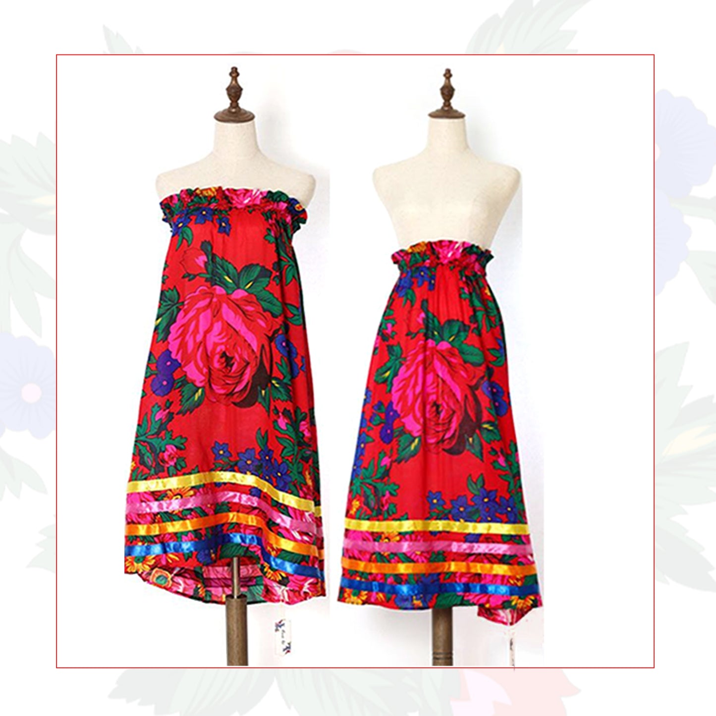 Floral Art Ribbon Skirt
