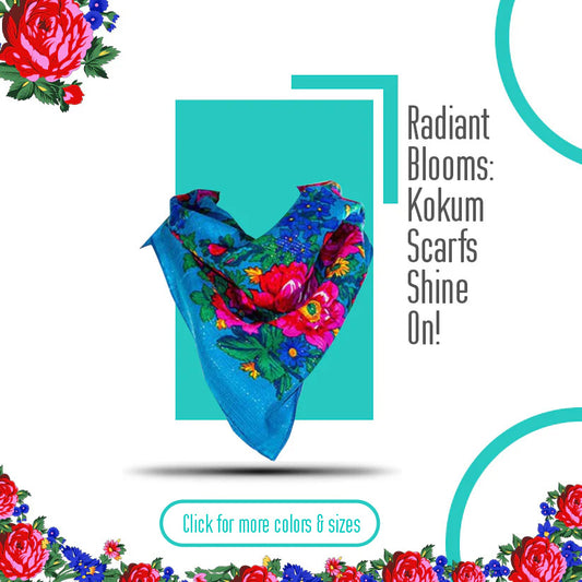Pañuelo de arte floral Kokum no metálico 30x30