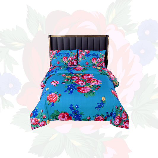 Drap de lit Kokum Floral Art 4 pièces – Queen