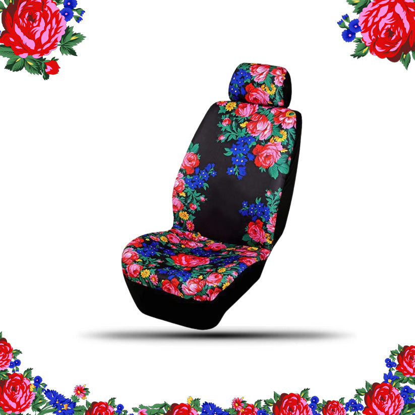 Funda de asiento de arte floral Kokum