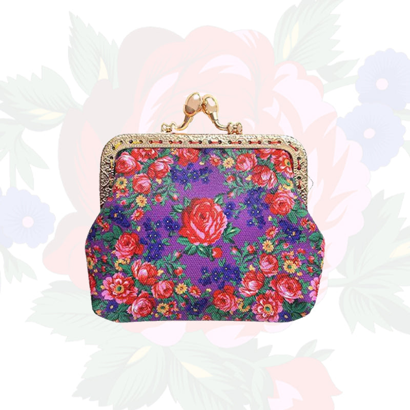 Sac à monnaie d'art floral Kokum