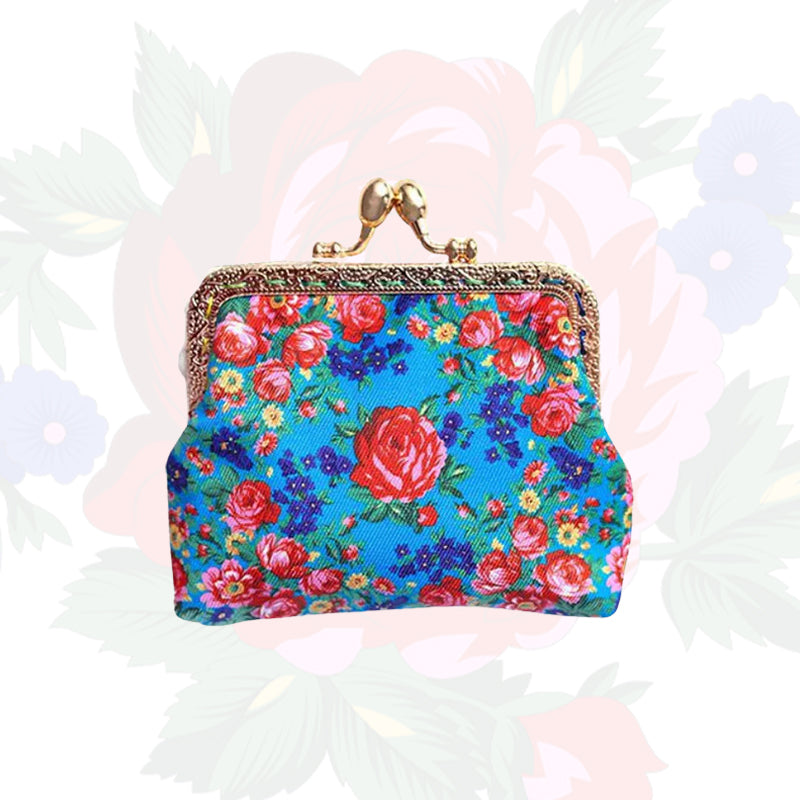 Sac à monnaie d'art floral Kokum