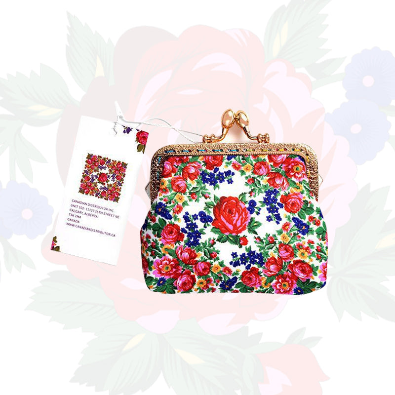 Sac à monnaie d'art floral Kokum