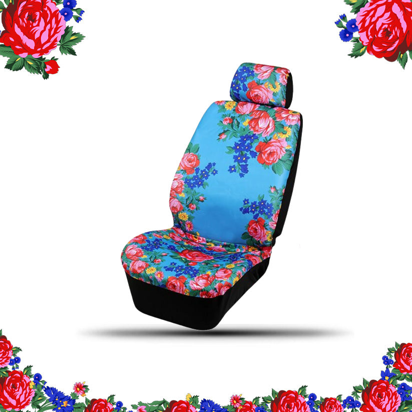 Funda de asiento de arte floral Kokum