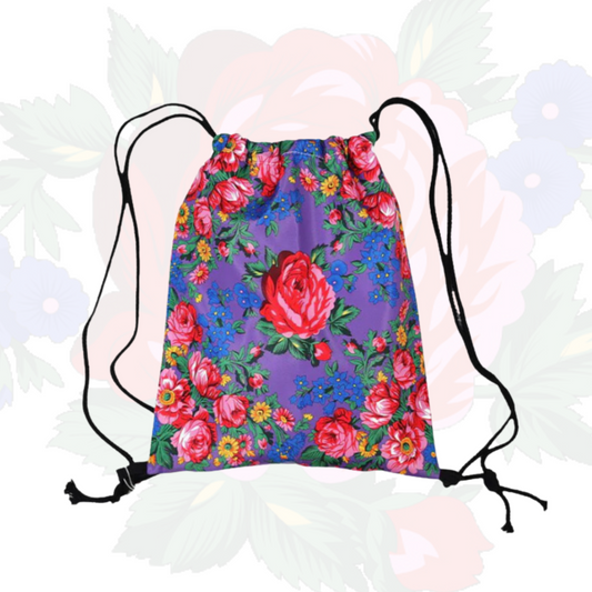 Sac à cordon Art floral Kokum