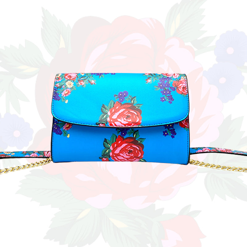 Bolso de mano de arte floral