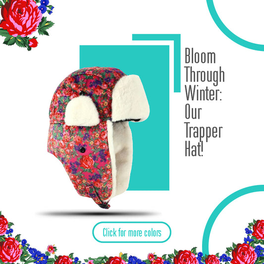 Kokum Floral Art Winter Trapper Hat