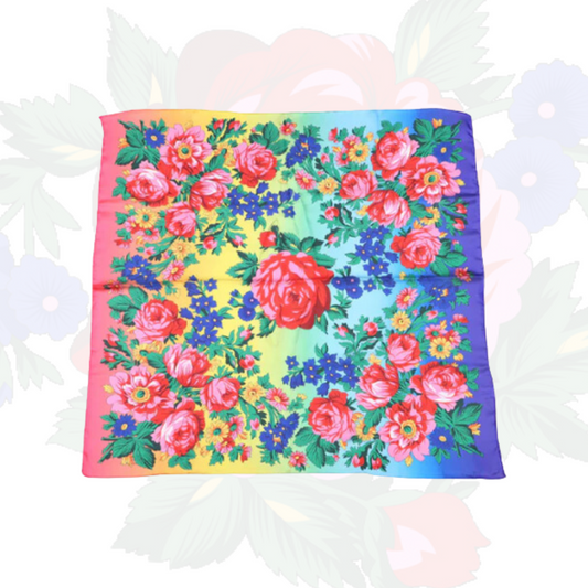 Silk Touch Kokum Floral Scarf