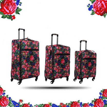 Ensemble de bagages 3 pièces Kokum Floral Art Design