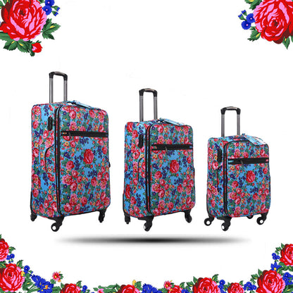 Ensemble de bagages 3 pièces Kokum Floral Art Design