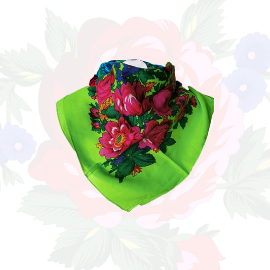 Non-Metallic Kokum Floral Scarf