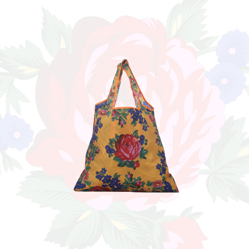 Bolsa de comestibles con arte floral Kokum