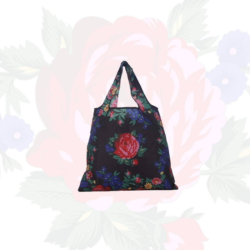 Bolsa de comestibles con arte floral Kokum