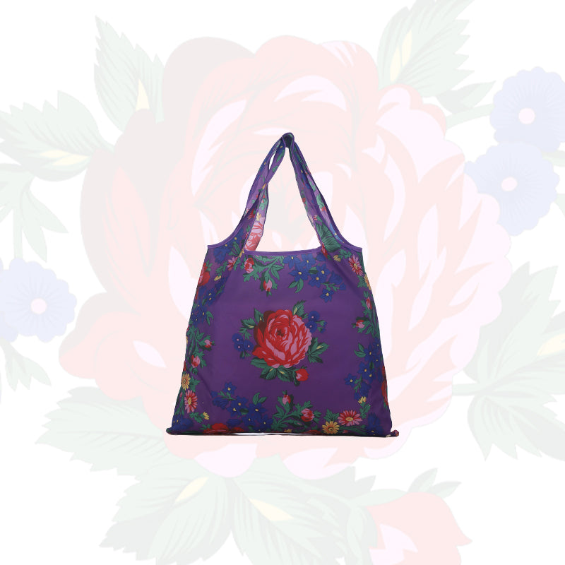 Bolsa de comestibles con arte floral Kokum