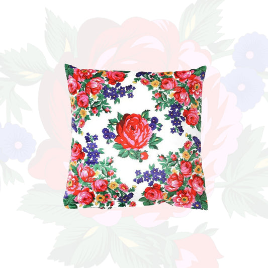 Coussin Kokum Floral Art au toucher soie