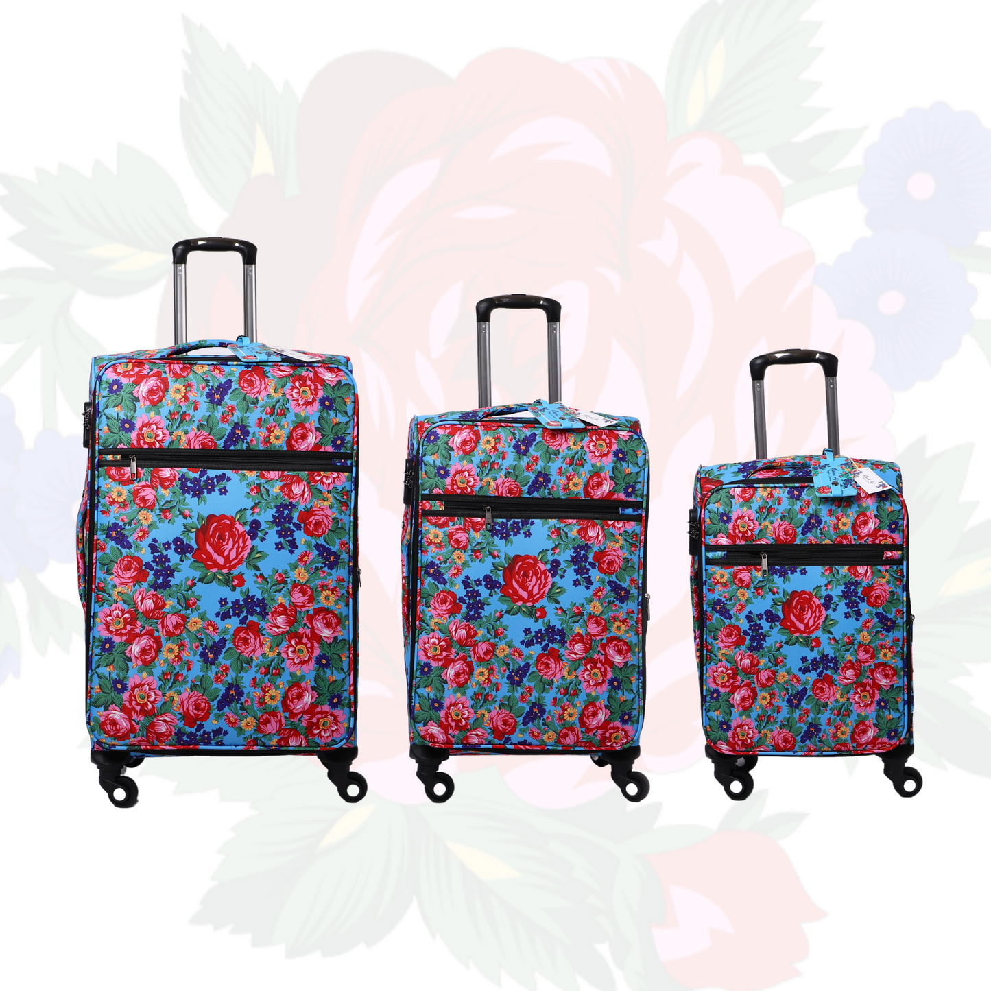 Ensemble de bagages 3 pièces Kokum Floral Art Design