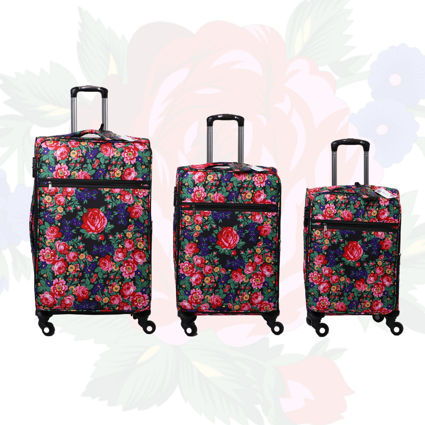 Ensemble de bagages 3 pièces Kokum Floral Art Design