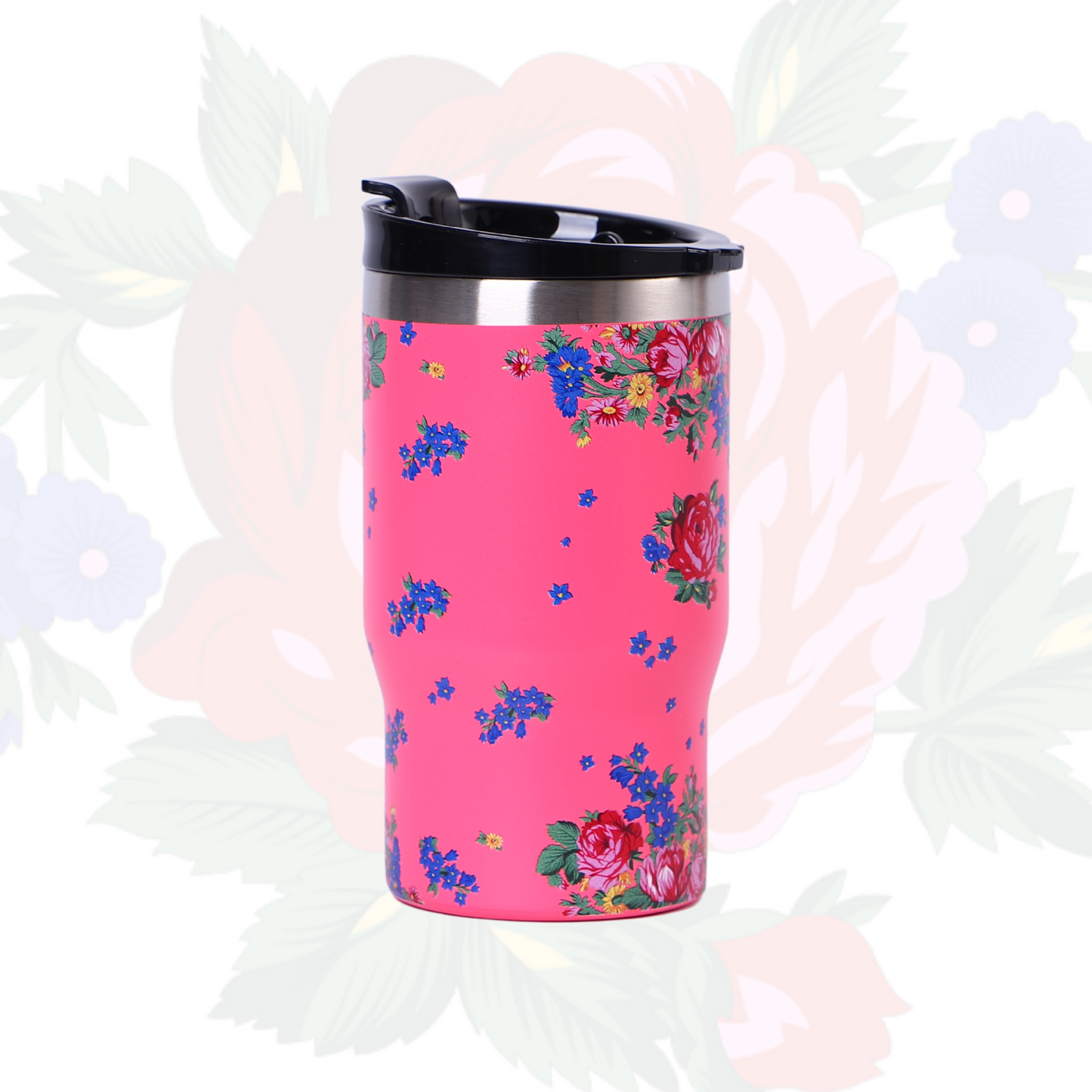 14 Oz Kokum Floral Vacuum Travel Mug