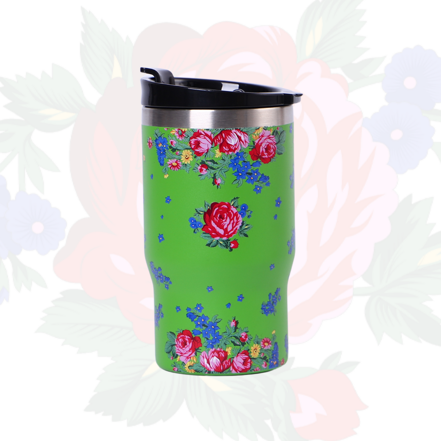 14 Oz Kokum Floral Vacuum Travel Mug