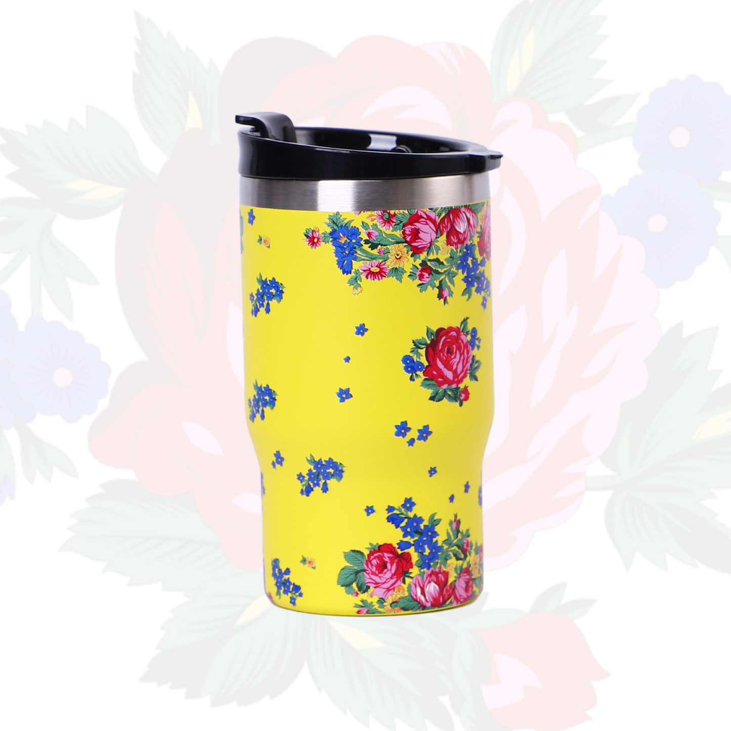 14 Oz Kokum Floral Vacuum Travel Mug