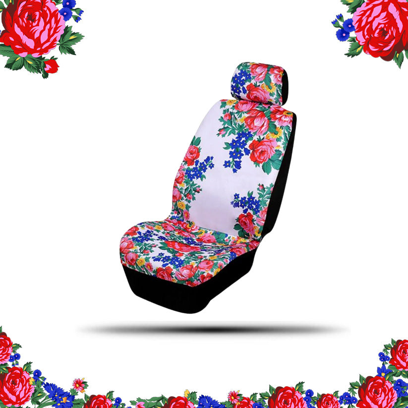 Funda de asiento de arte floral Kokum