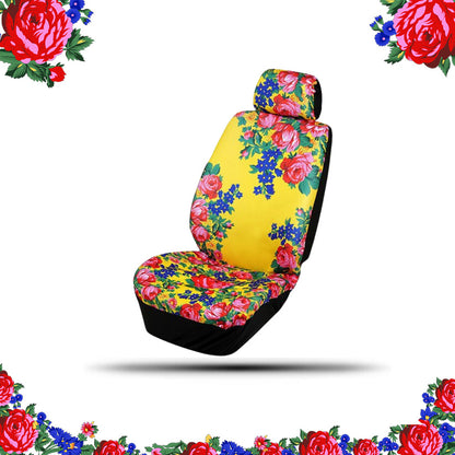 Funda de asiento de arte floral Kokum