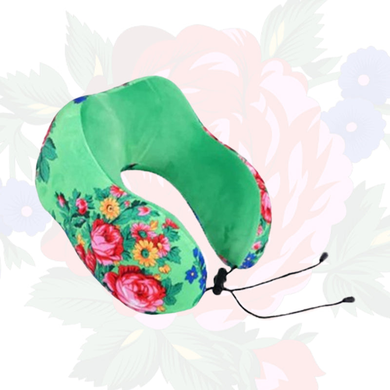 Kokum Floral Art Travel Pillow