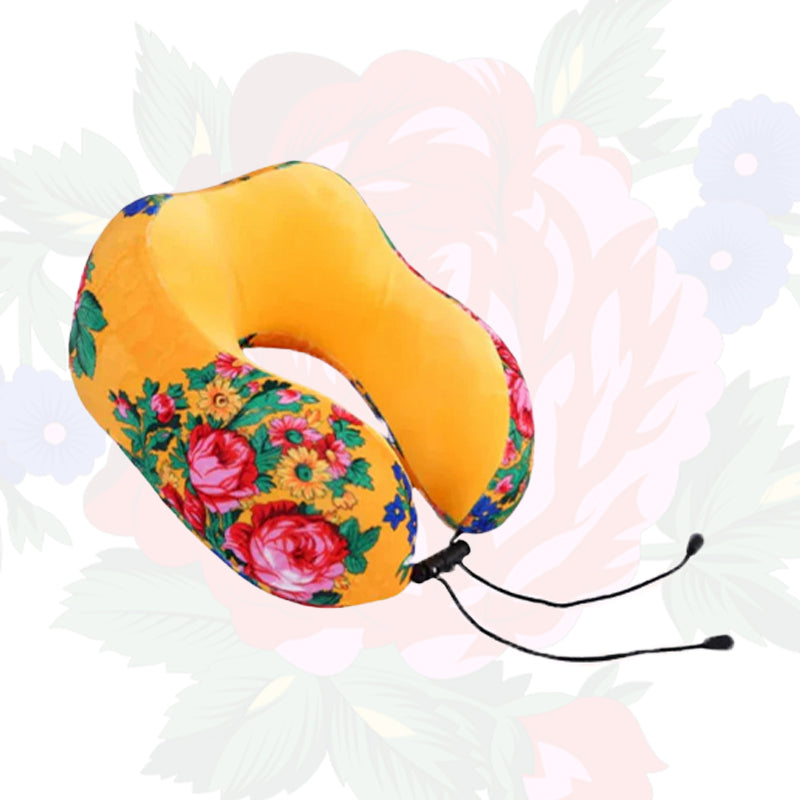 Kokum Floral Art Travel Pillow