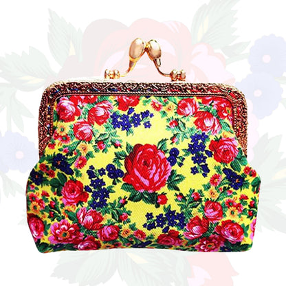 Kokum Floral Art Coin Purse