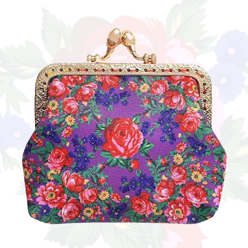 Kokum Floral Art Coin Purse