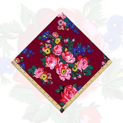 Kokum Flower Cotton Fabric Bolt