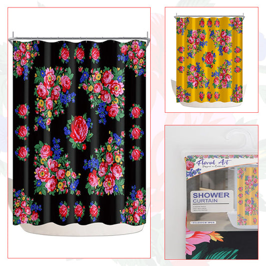 Kokum Floral Art Shower Curtain