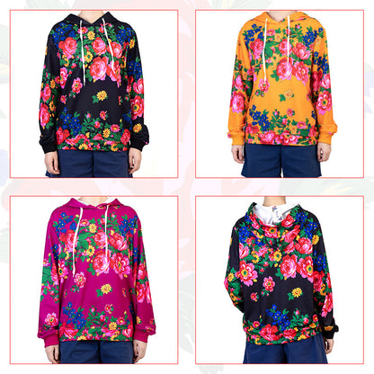 Kokum Floral Silk Touch Ladies Hoodie