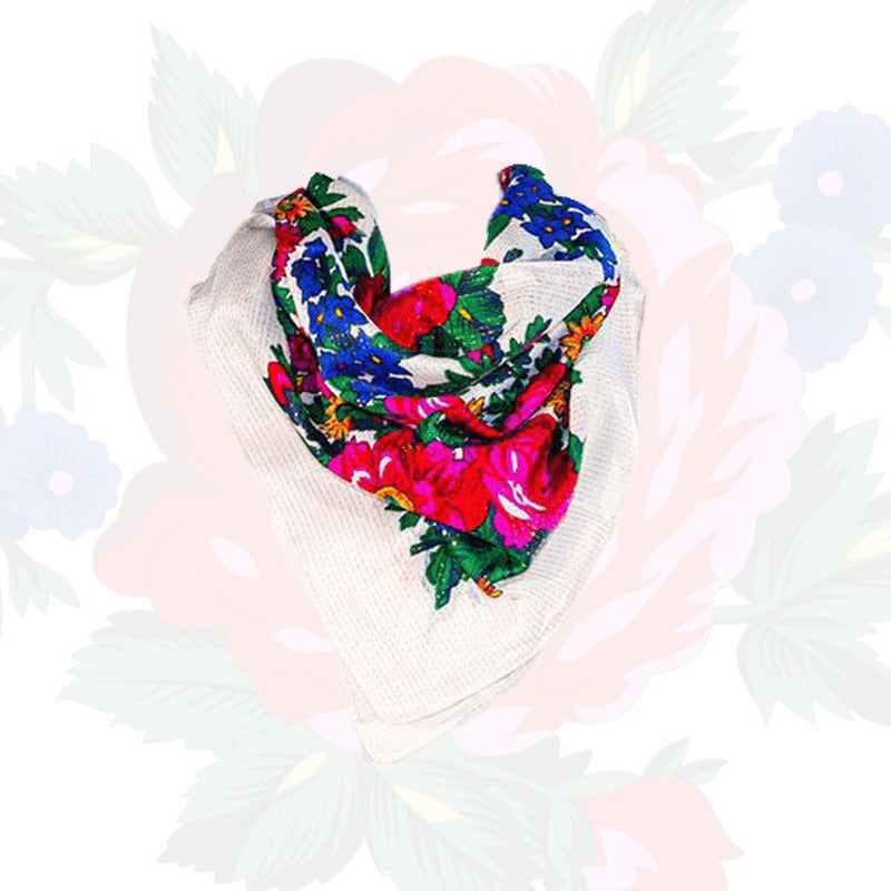 Metallic Kokum Floral Scarf