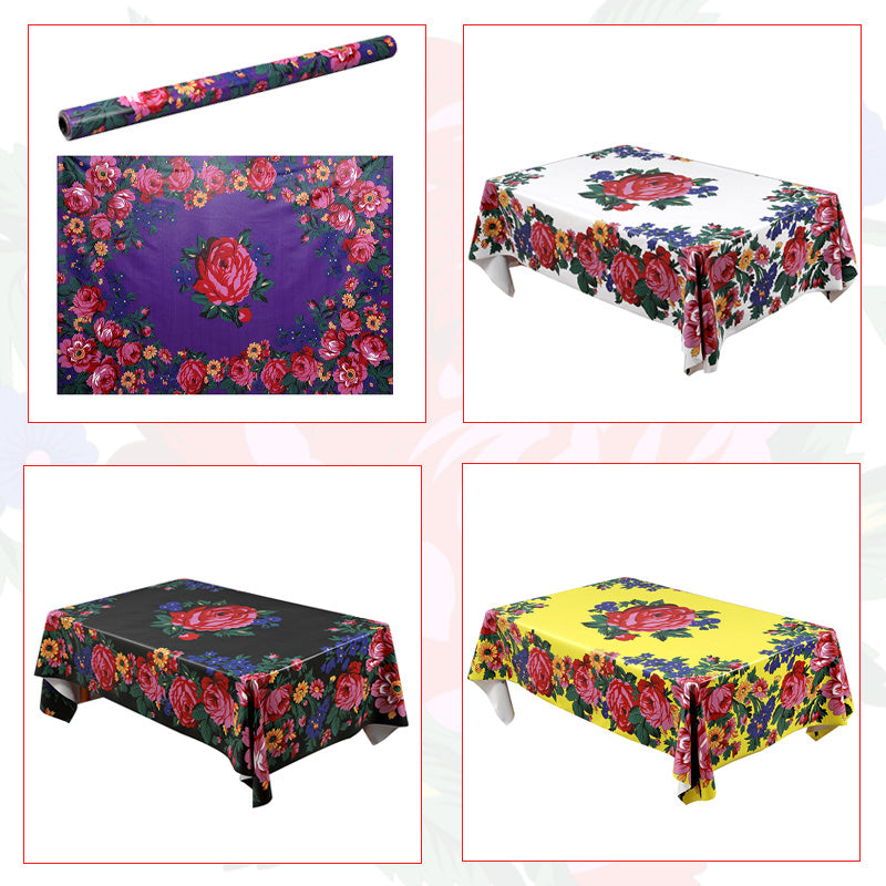 Nappe de Table Art Floral Noir – (MD3061)