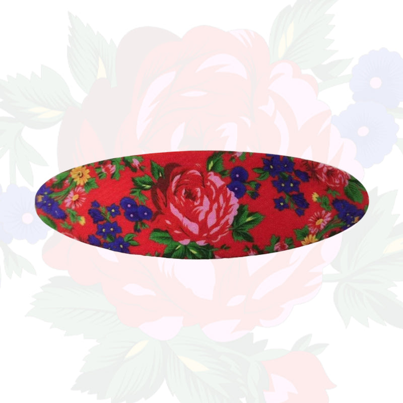 Kokum Floral Art Oval Shape Hair Pin