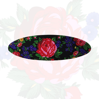 Kokum Floral Art Oval Shape Hair Pin