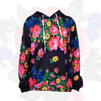 Kokum Floral Silk Touch Ladies Hoodie