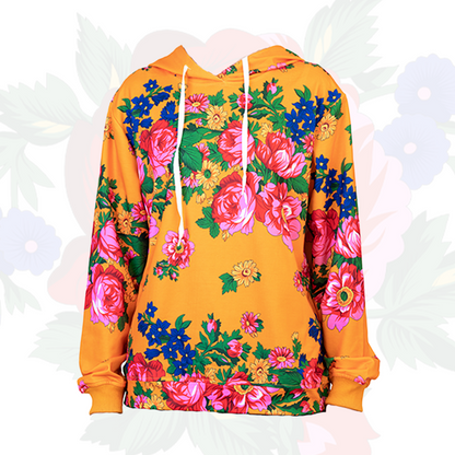 Kokum Floral Silk Touch Ladies Hoodie