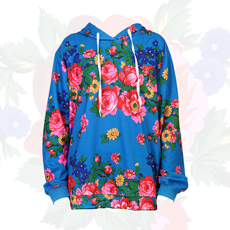 Kokum Floral Silk Touch Ladies Hoodie