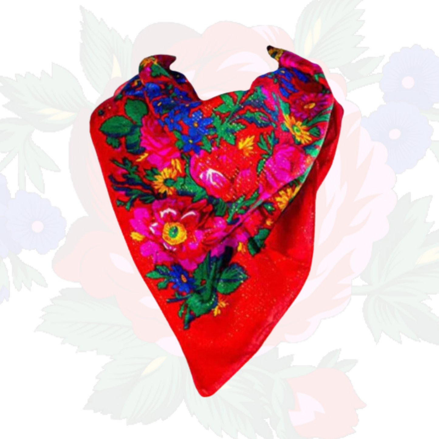 Non-Metallic Kokum Floral Scarf