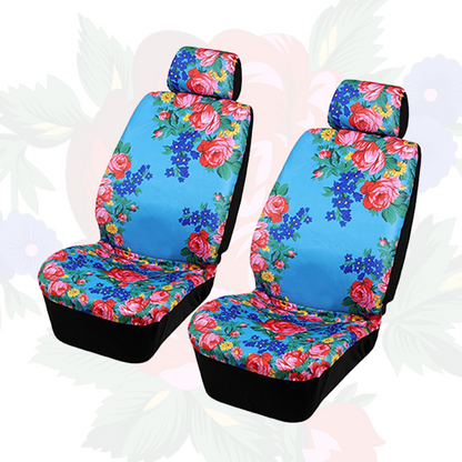 Kokum Floral Seat Cover w/ Head Rest