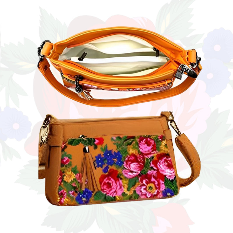 Kokum Floral Art Shoulder Purse