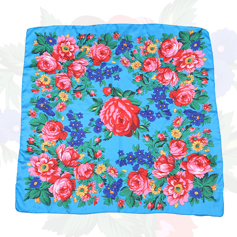 Silk Touch Kokum Floral Scarf