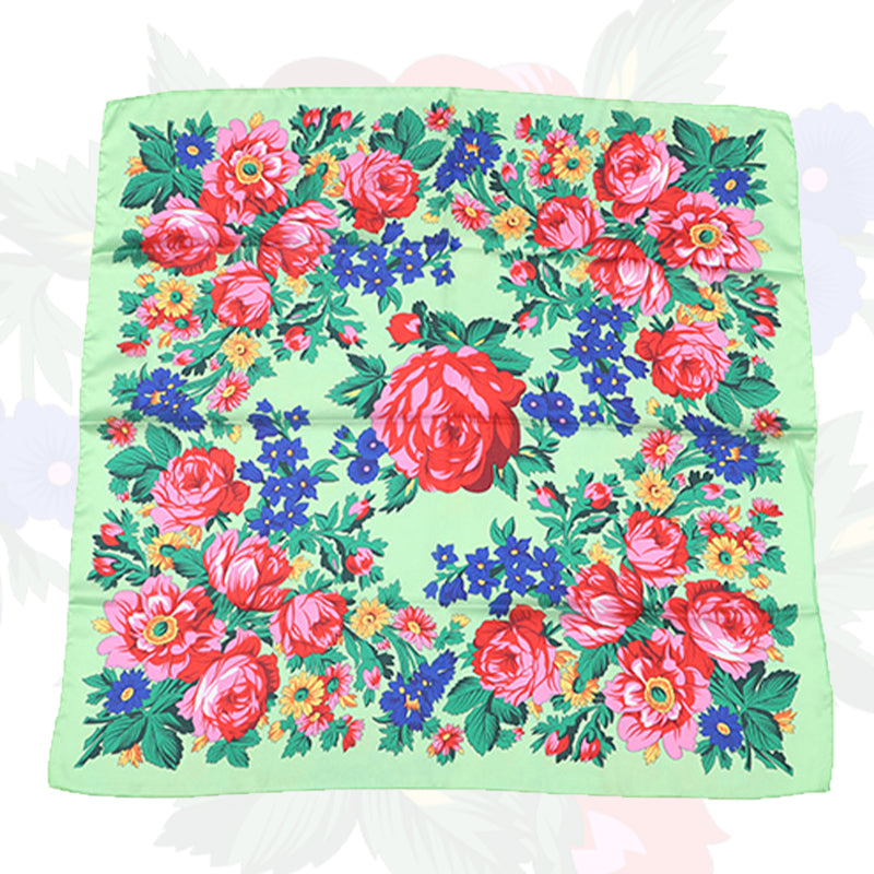 Silk Touch Kokum Floral Scarf