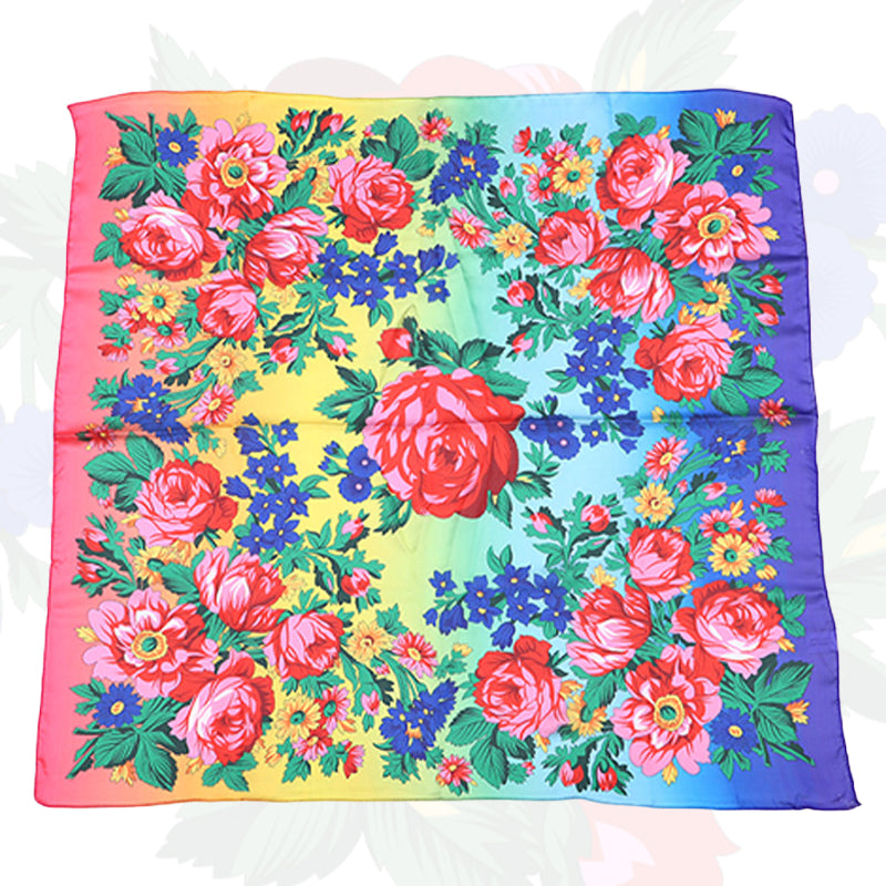 Silk Touch Kokum Floral Scarf