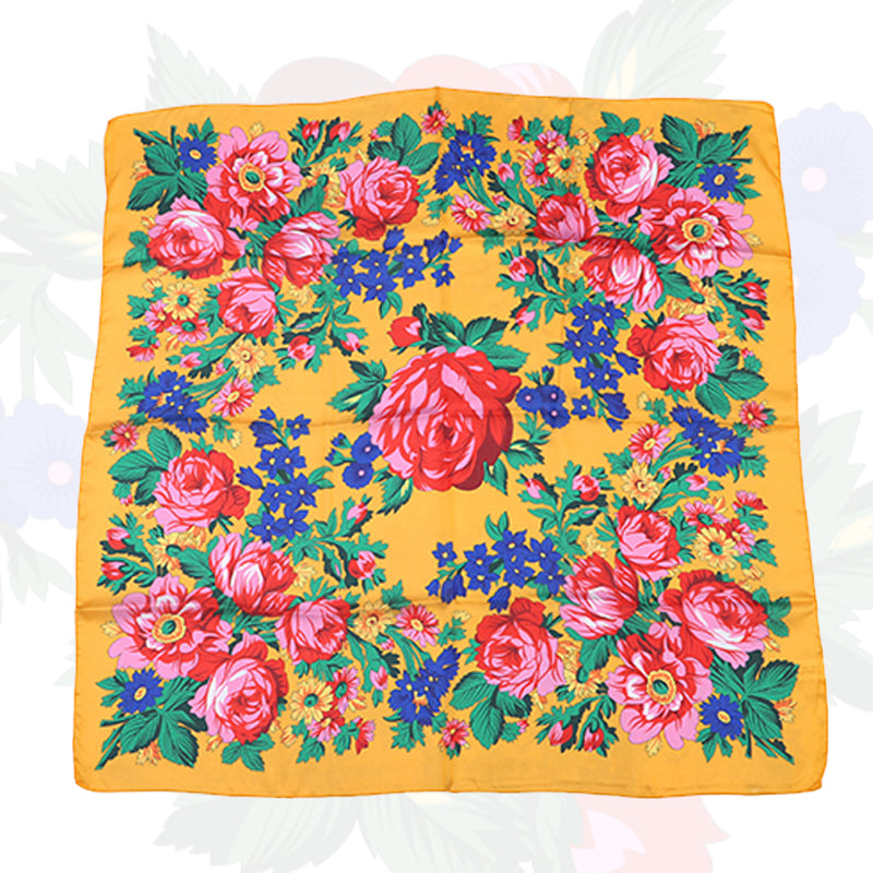 Silk Touch Kokum Floral Scarf