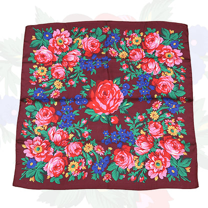 Silk Touch Kokum Floral Scarf