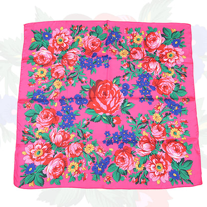 Silk Touch Kokum Floral Scarf