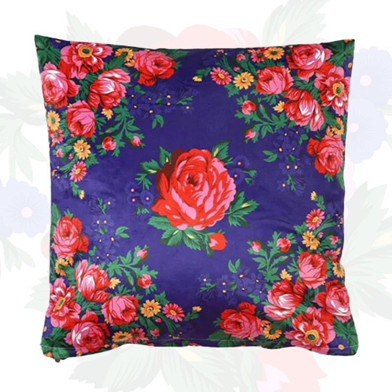 Kokum Floral Silk Touch Cushion